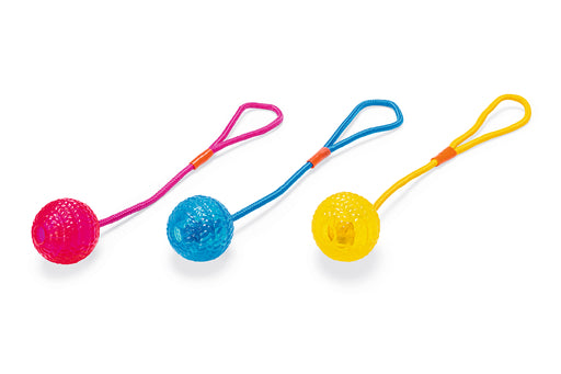 Karlie Hundespielzeug Ball mit Seil