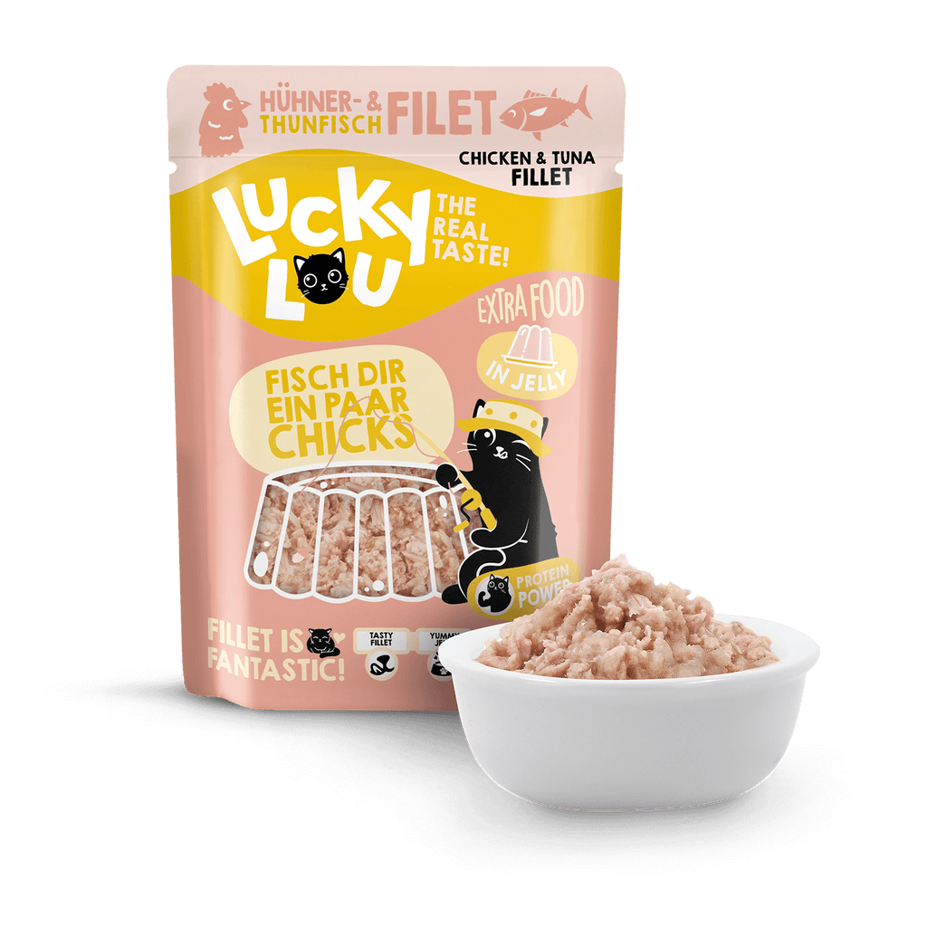 Lucky Lou Cat Extrafood Thunfisch- & Hühnerfilet   in Jelly