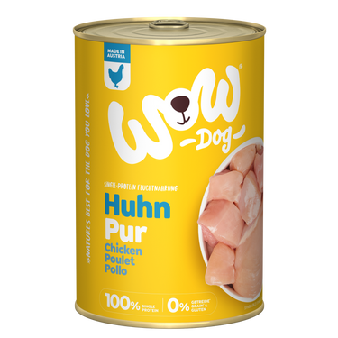WOW Nassfutter PUR Huhn, 6x 400 g