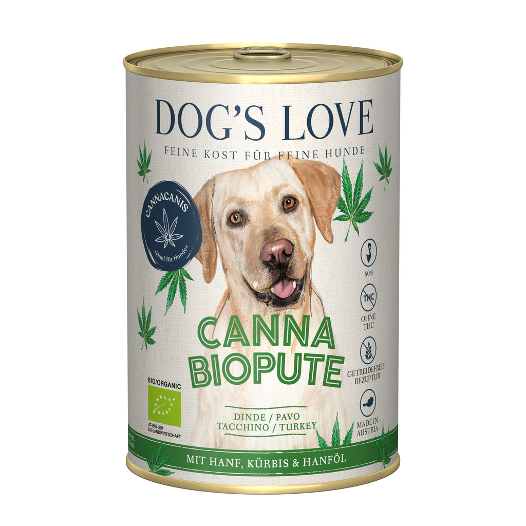 DOGS' LOVE Canna BIO Pute, 6x 400 g