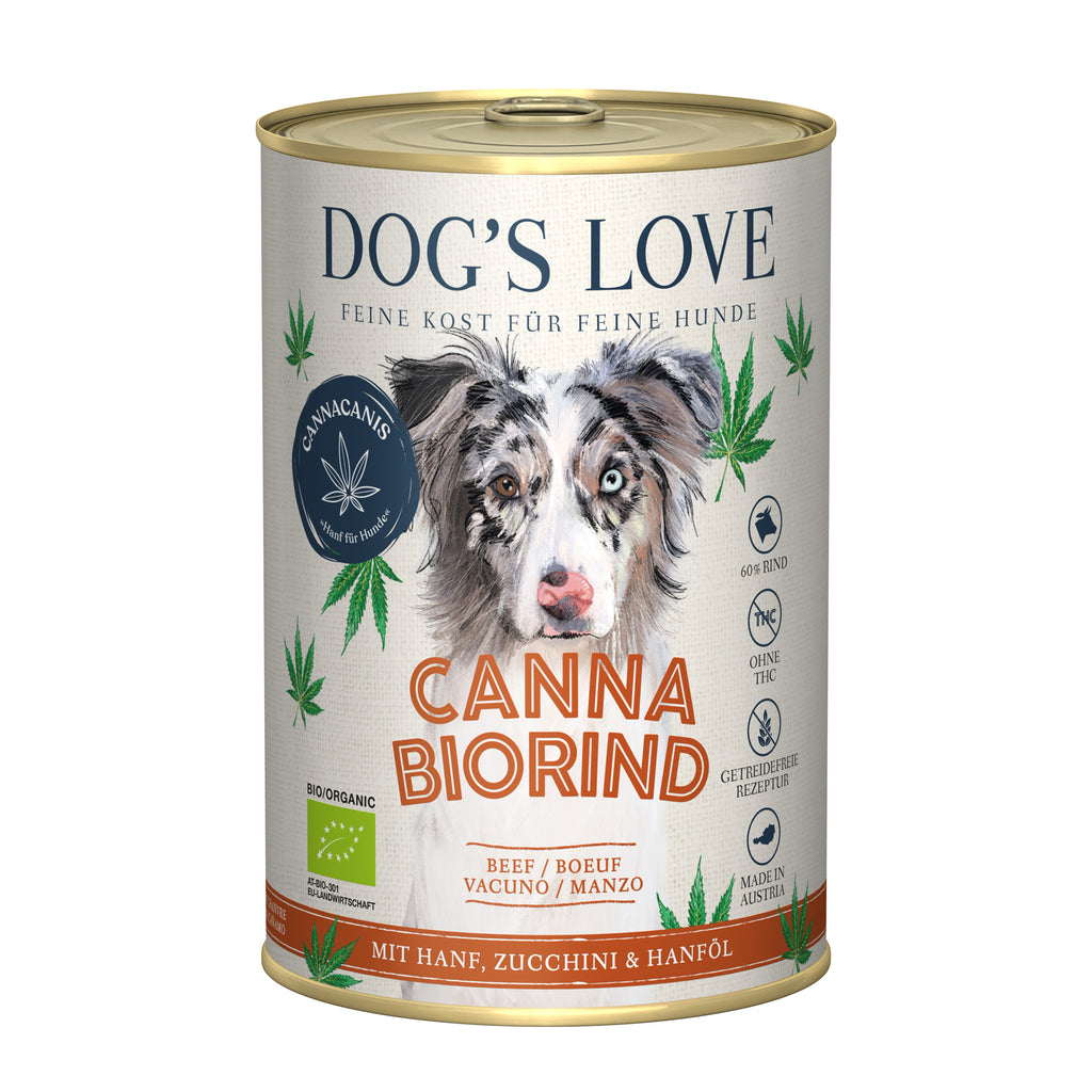 DOGS' LOVE Canna BIO Rind, 6x 400 g