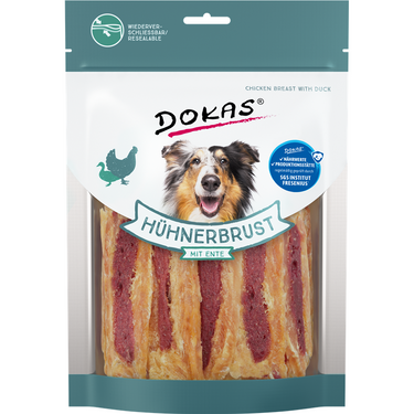Dokas Dog Snack Hühnerbrust mit Ente 220g