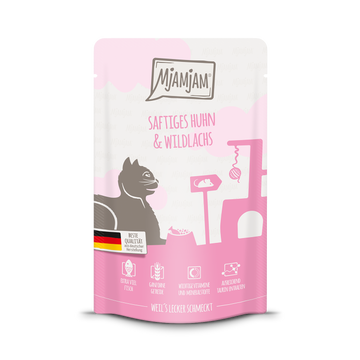 MjAMjAM - Quetschie - saftiges Huhn und Wildlachs 12x125g