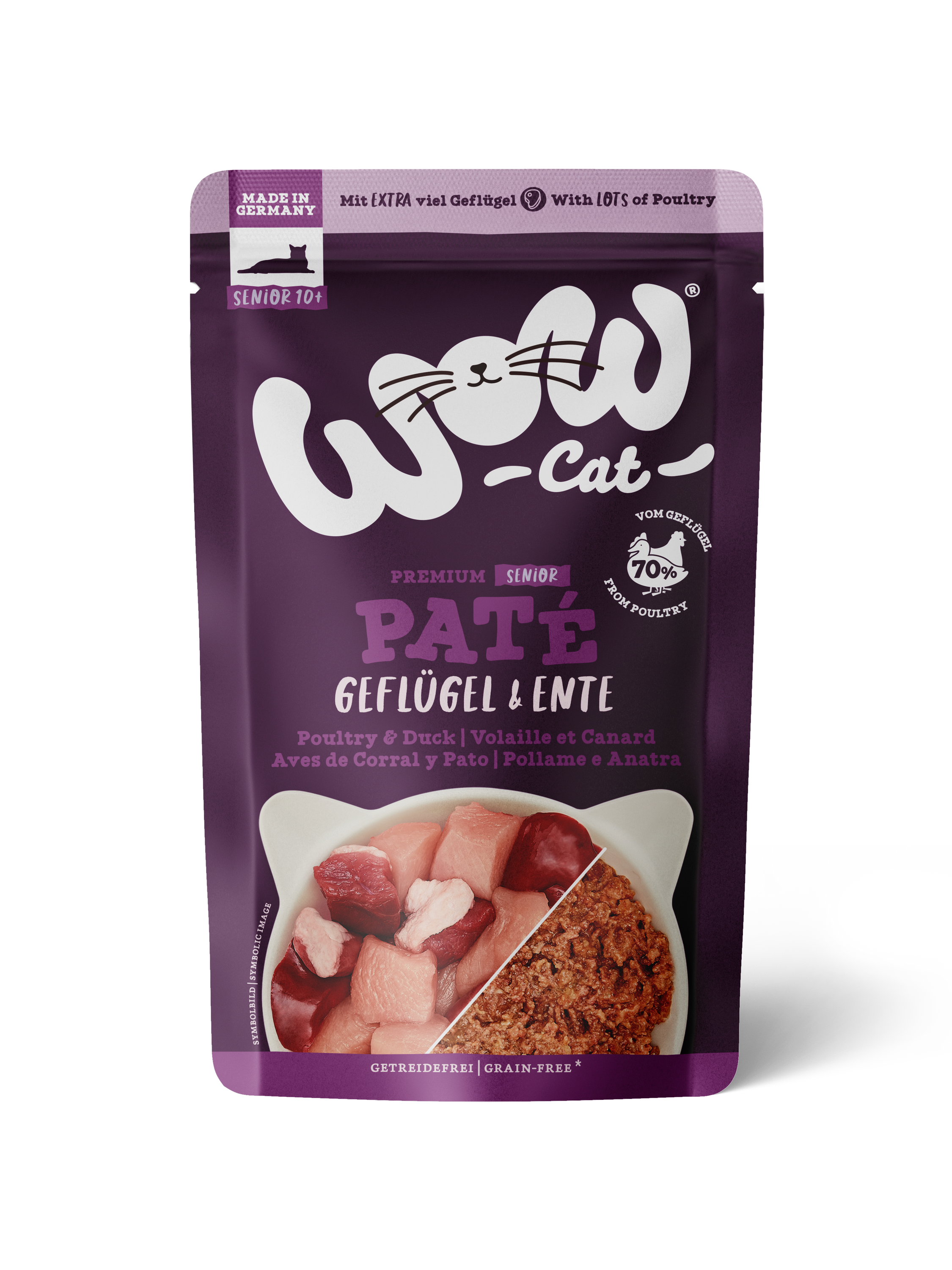 WOW CAT Nassfutter SENIOR Geflügel & Ente – mein-Tiershop.de