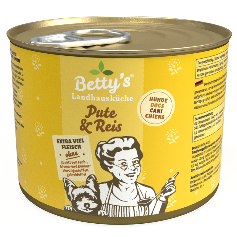 Betty's Landhausküche Dog Pute & Reis