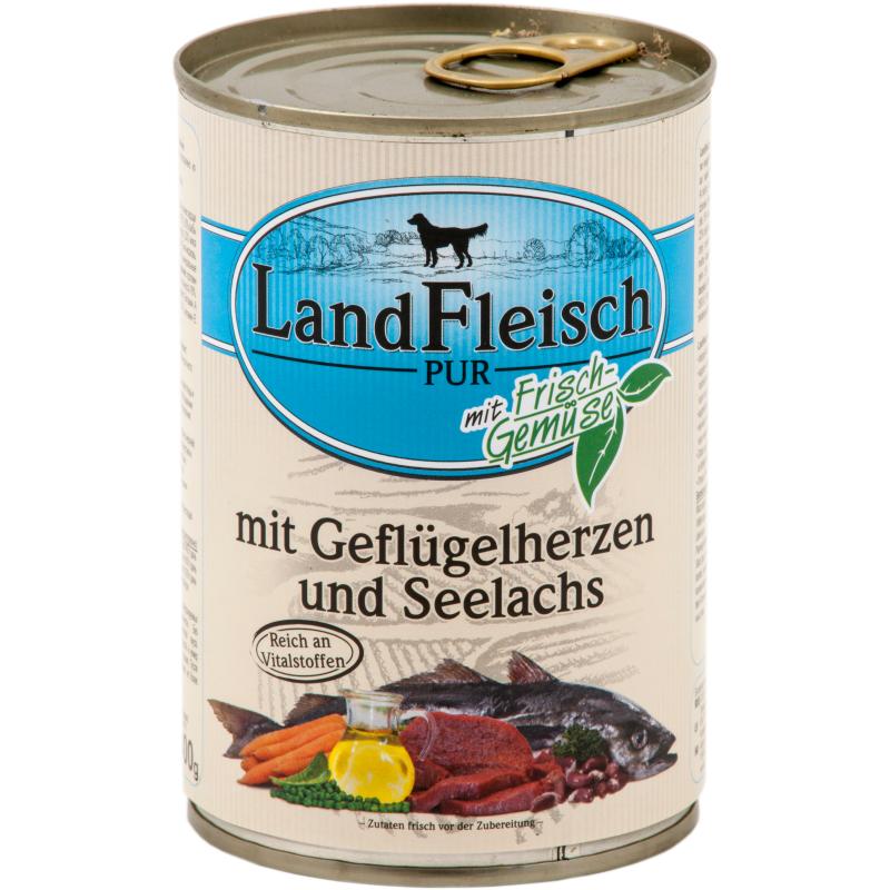 Landfleisch Geflügelherzen & Seelachs