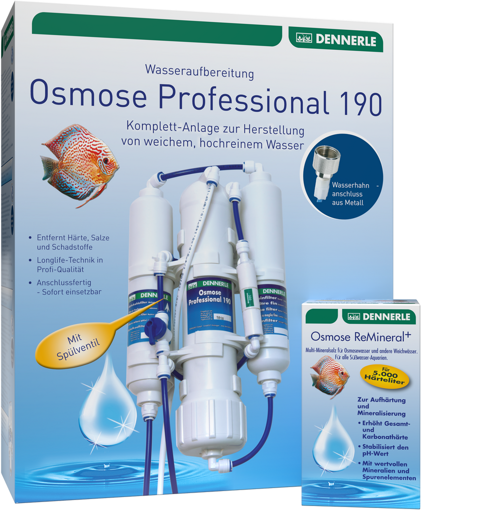 Dennerle Osmose Professional 190 + Osmose ReMineral+ Set