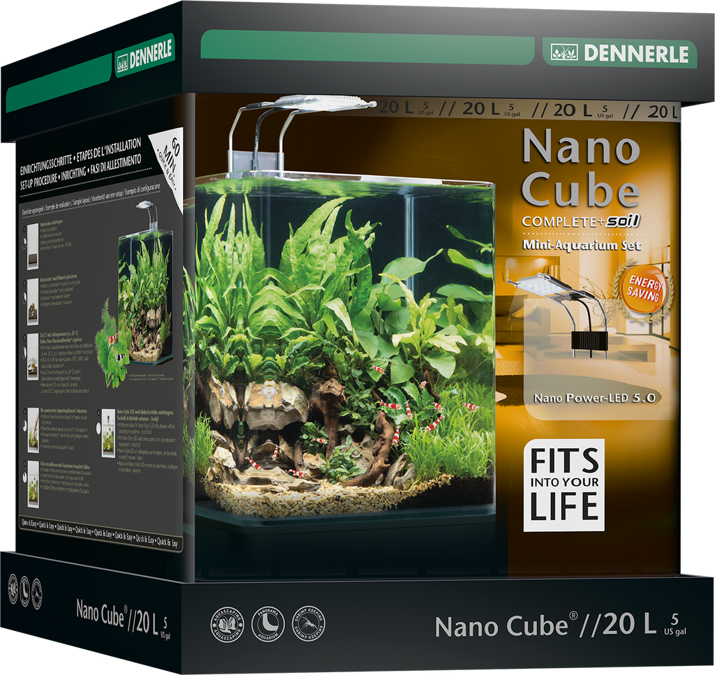 Dennerle Nano Cube Complete+ SOIL 20L - Power LED 5.0